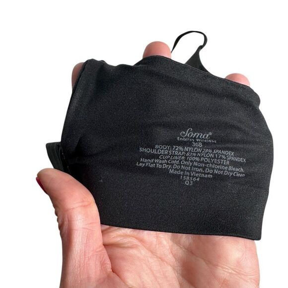 Soma Black Enbliss Perfect Coverage Wireless Bra - Picture 7 of 9